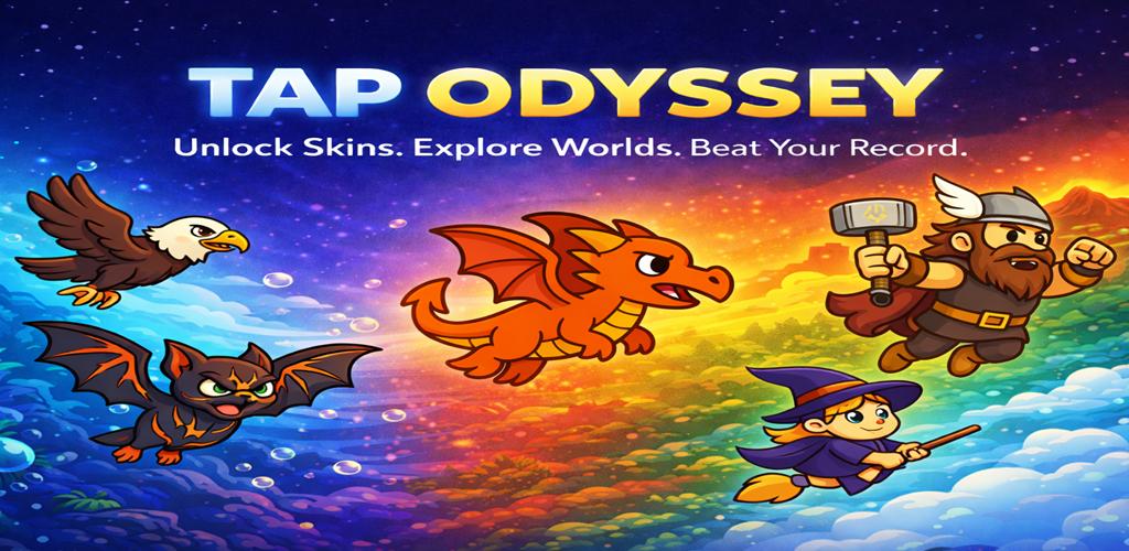 Tap Odyssey promotional banner showing game world