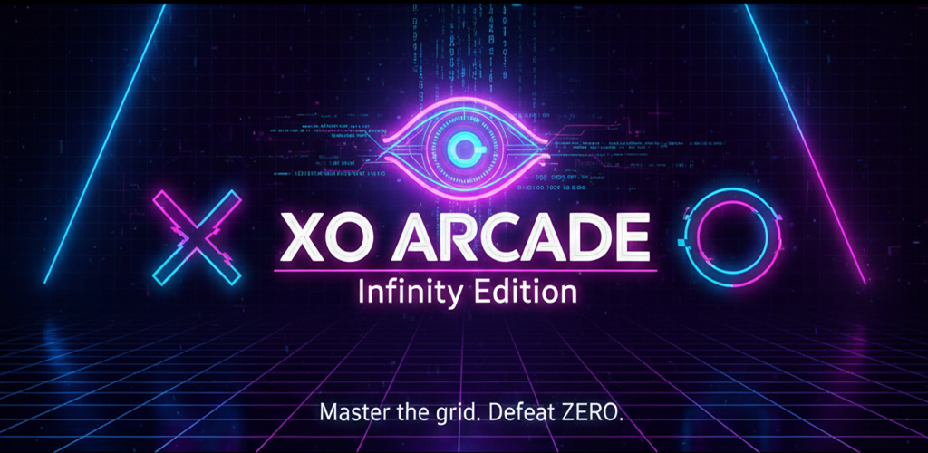XO Arcade promotional banner showing game grid